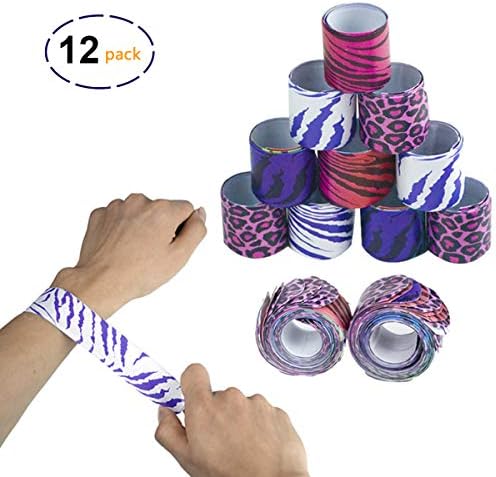 YoungZee Print Slap Bracelets with Coloful Animals/Heart Fun Pattern/Birthday Party Supplies-25 pcs