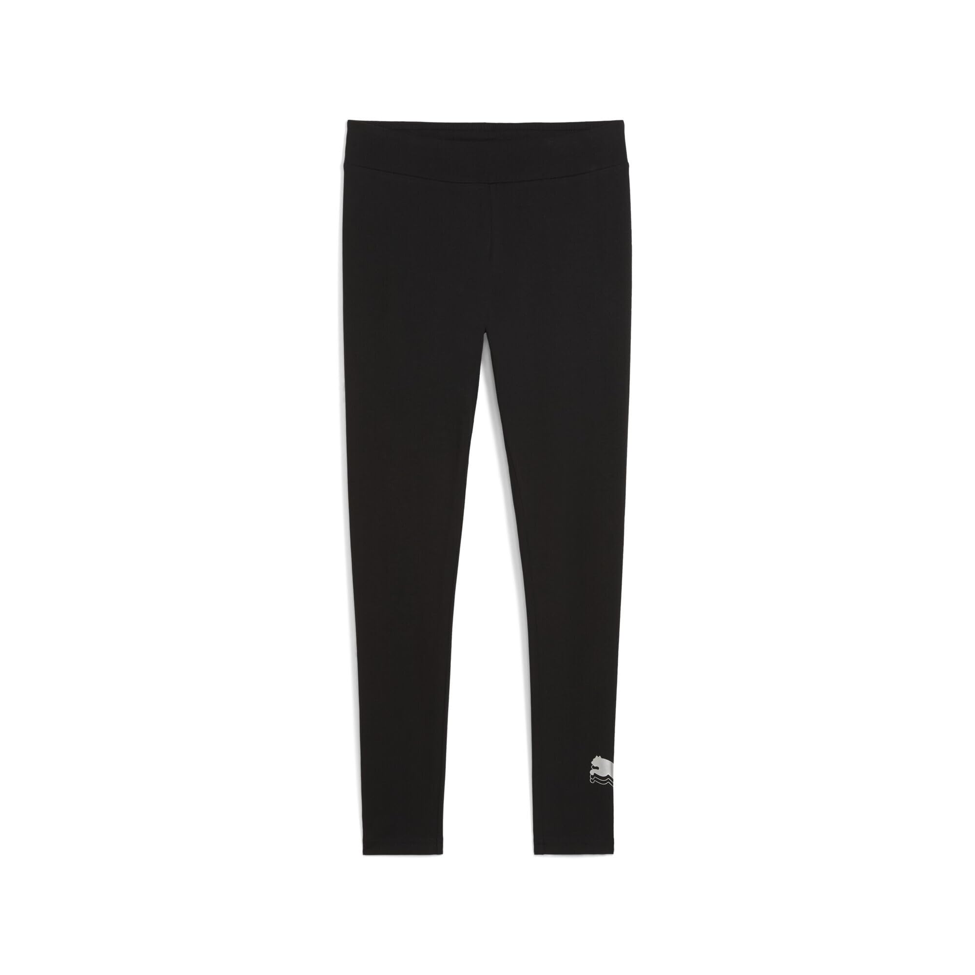 PUMA ESS METALLIC Leggings, pantalones deportivos mujer Mujer, PUMA Black-​Metallic Silver, L