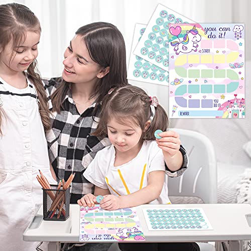 Unicorn Reward Chart With Matching Round Themed Sticker, Task Reward Behavior Chart, Rainbow Incentive Chart, Toddler Reward Chart For Kids Classroom Teaching Or Home Using - Rewardca002 #TOP3