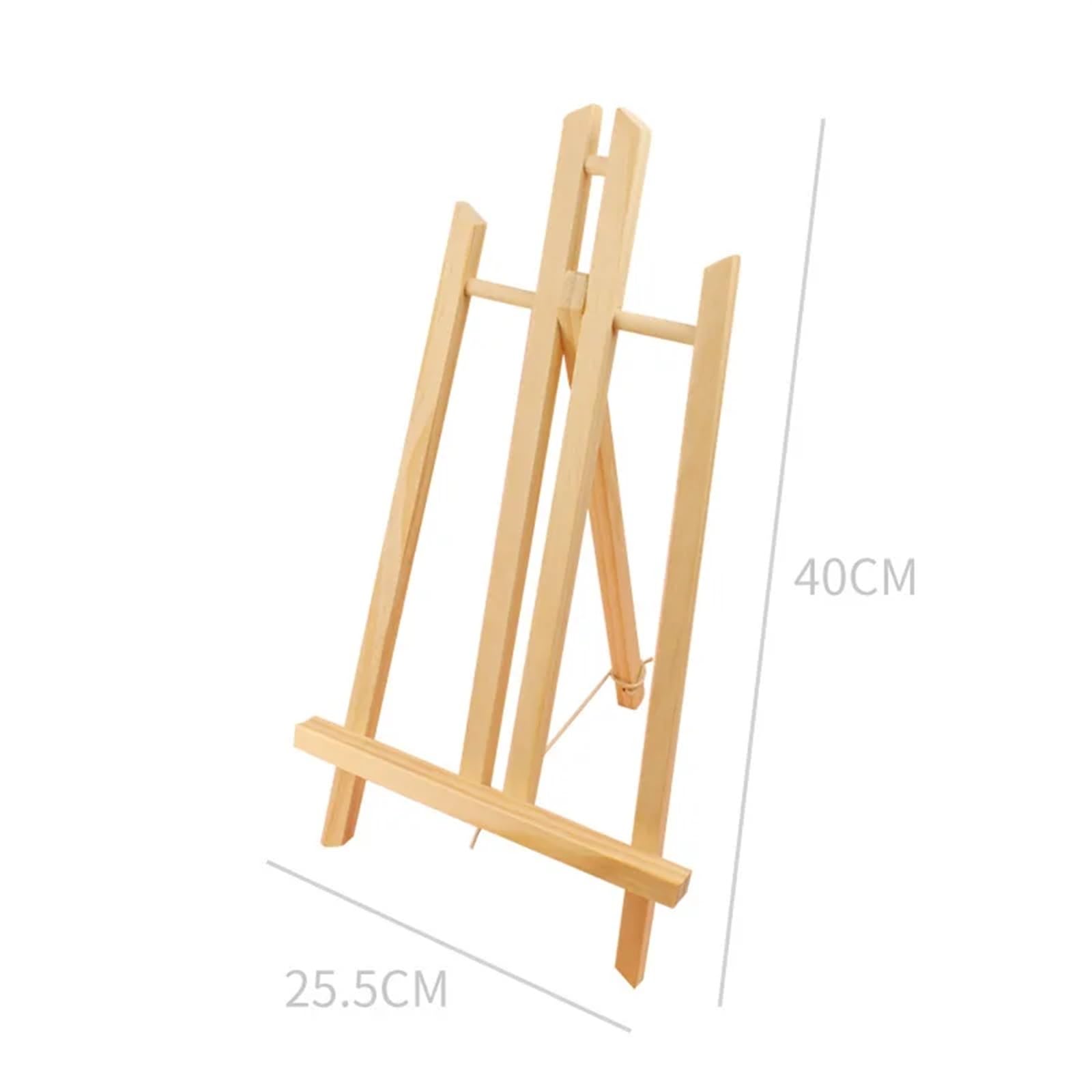 Sztaluga malarska z trójnogiem, 30cm-50cm do rzemiosła malarskiego drewniany stojak na dekoracje świąteczne materiały artystyczne malowania(40cm)