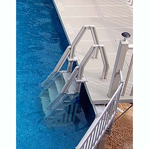 Vinyl Works In Deluxe 32" Adjustable In-Step Above Ground Pool Ladder, Taupe #TOP4