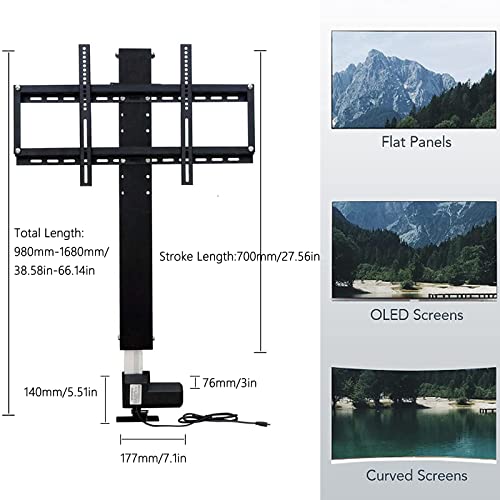 Motorized Tv Lift For 26Inch To 57Inch Tvs Vertical Lift Television Stand With Remote Control Electric Tv Lift For Home #TOP1