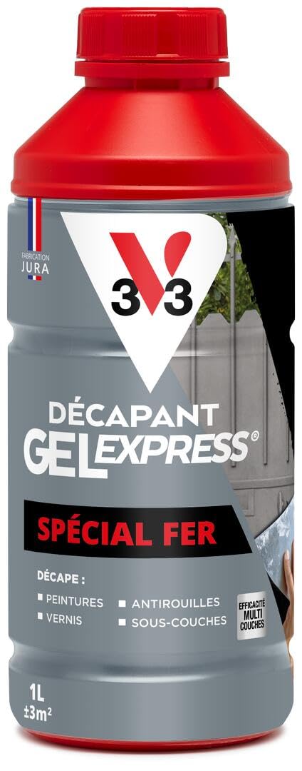 V33 Décapant gel express® spécial Fer, 1L