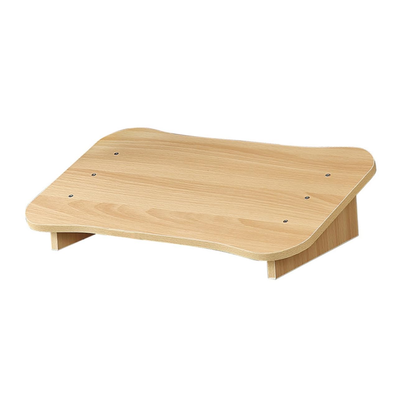 UKCOCO Poggiapiedi da Ufficio e Sgabello in Legno Piccolo Inclinato, Supporto Ergonomico per Piedi Sotto Scrivania, Pratico Accessorio Multiuso per Casa e Luogo di Lavoro