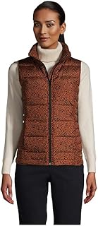 Lands' End Women's Puffer Vest Lightweight Padded Outerwear