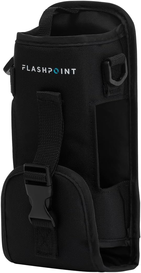 Flashpoint eVOLV S200 Stick Flash Head with Belt case | Includes barndoors, carry bag and crossbody case for TTL, 200ws power and DC operation