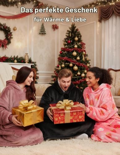 Mewaii Hängeohrkaninchen Decke mit Ärmeln, Große Tasche, Geschenk für Frauen – Ansicht 6