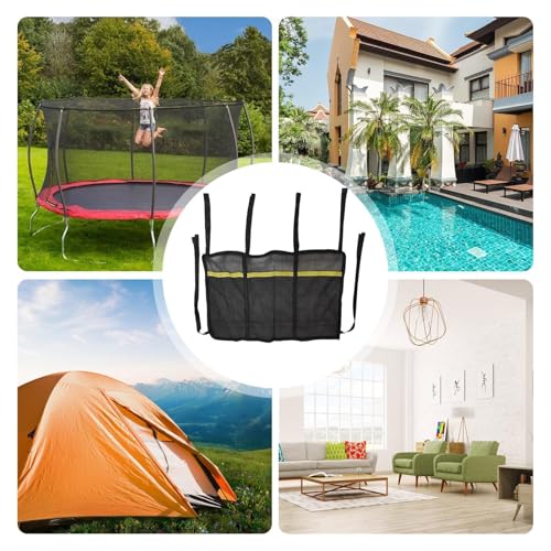 Organiseur de trampoline triple à suspendre avec six sangles de fixation robustes - 2