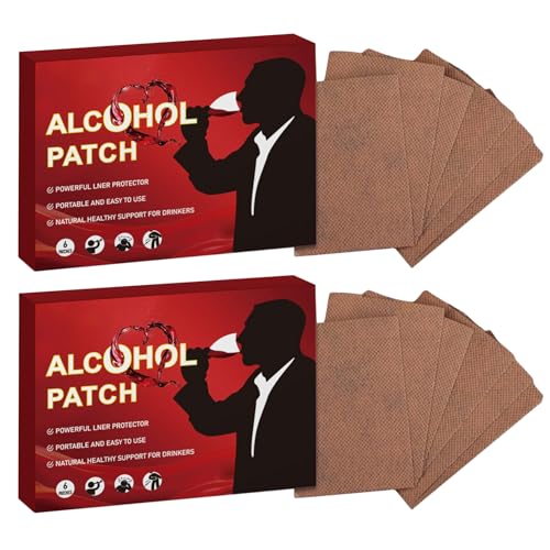 Anti Alcohol Plasters   2 Pack Hangovers Patches | Strong Adhesive Energy Boost | Portable Alcohol Protection Natural Dietary Supplement Patch for Prevent Discomfort After Alcohols Consumption (12Pcs)