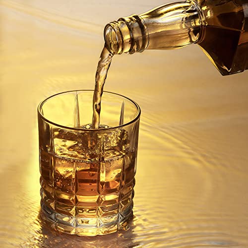 Opayly Whiskey Glasses Set Of 4, Bourbon Glass 10 Oz Old Fashioned Rocks Glasses Tumblers For Drinking Bourbon Scotch Whisk Cocktails Rum Cognac Vodka Liquor Cognac Gifts For Men Luxury Box… #TOP3