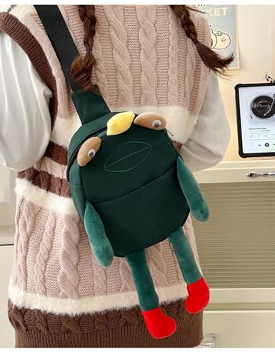 Image of Frog Crossbody Handbags For Women Men Cute Shoulder Bag Nylon Sling Chest Bag Casual Travel Hiking Daypack