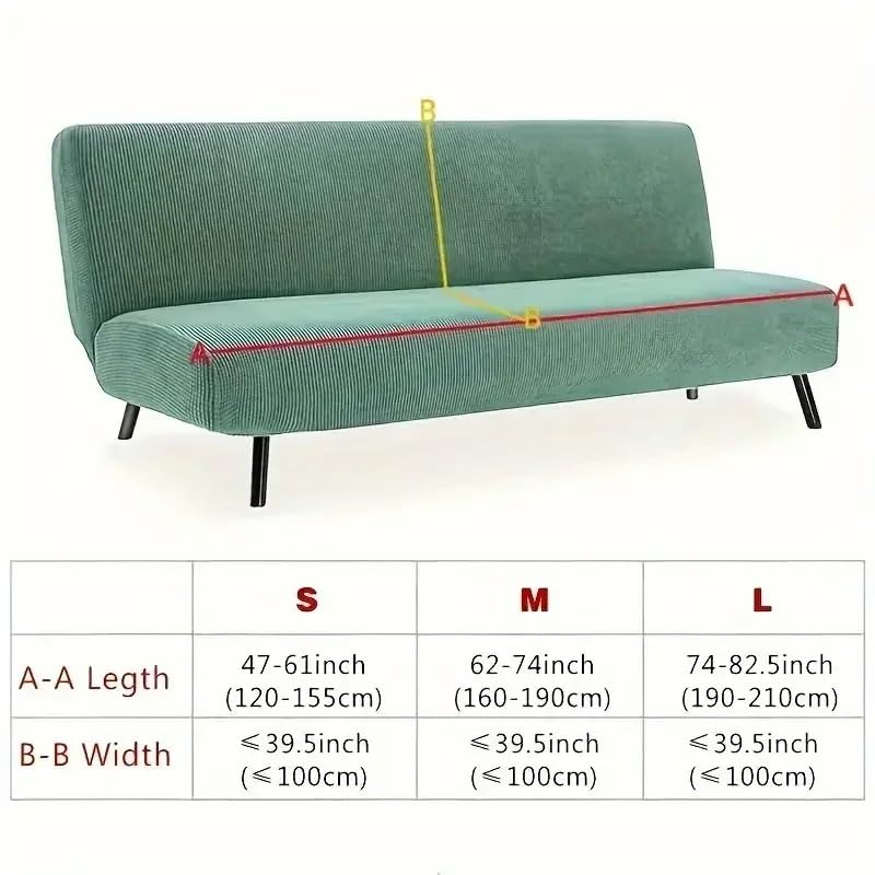 Copridivani Copridivano classici jacquard elastici senza braccioli Copridivani pieghevoli elasticizzato in tinta unita for soggiorno(A4 Coffee Cover,190-210cm L)