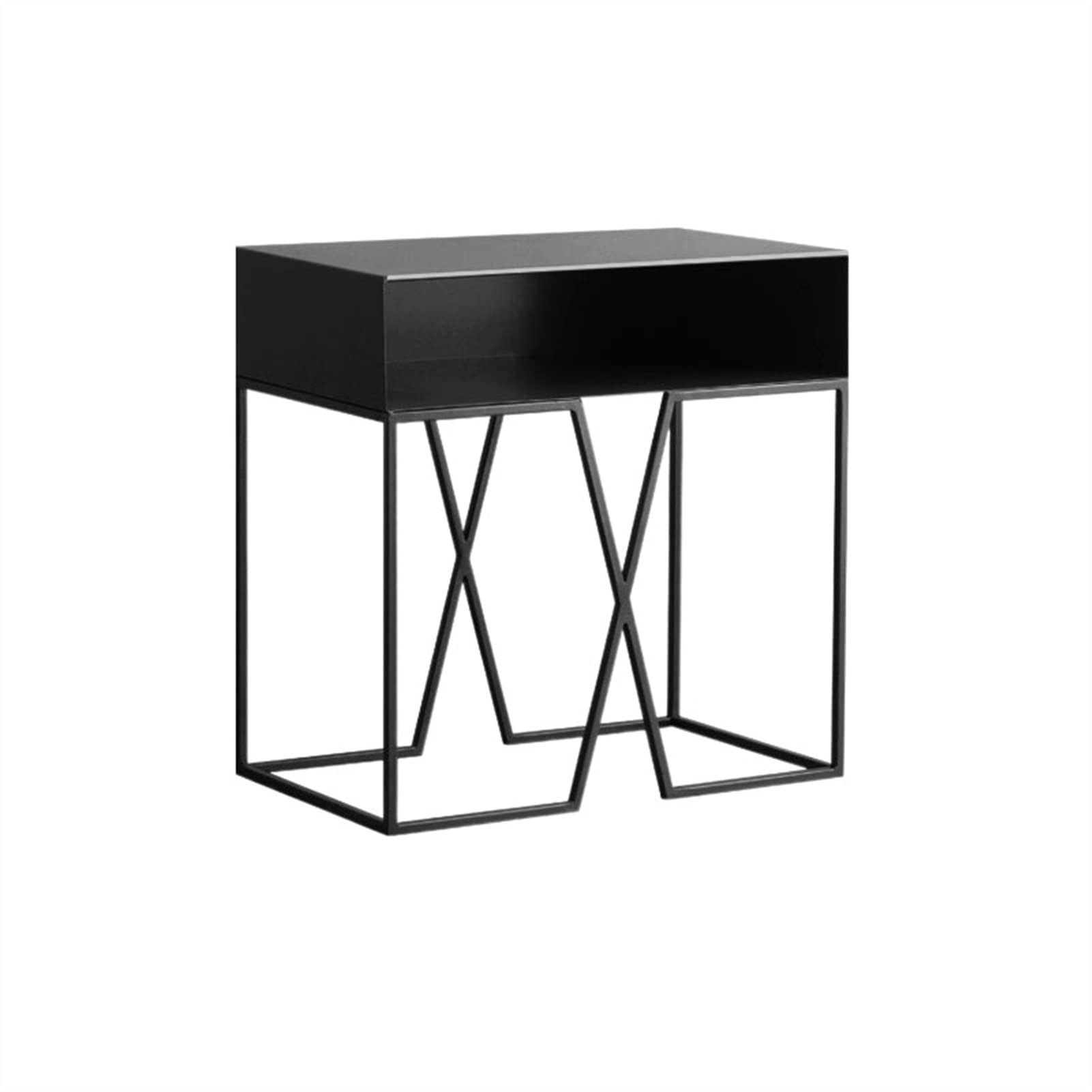 Table basse en fer et table d'appoint de chambre noire
