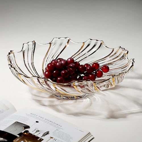Cuenco de torbellino dorado para centro de mesa de salón comedor sofisticado de 32 cm 7