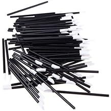 KOLIGHT Disposable Cosmetic Lip Brush Lipstick Gloss Wands Applicator Makeup Tools 1000pcs, Black