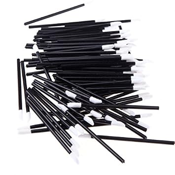 KOLIGHT Disposable Cosmetic Lip Brush Lipstick Gloss Wands Applicator Makeup Tools 1000pcs, Black