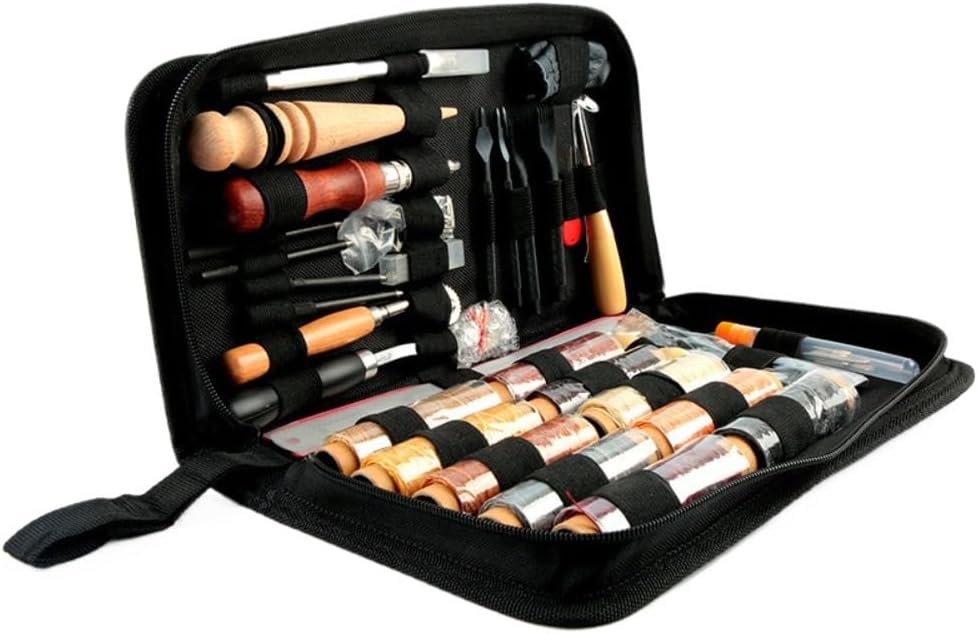 Flood Forceファスナー付きレザーツールセット 手縫いDIYレザーグッズ