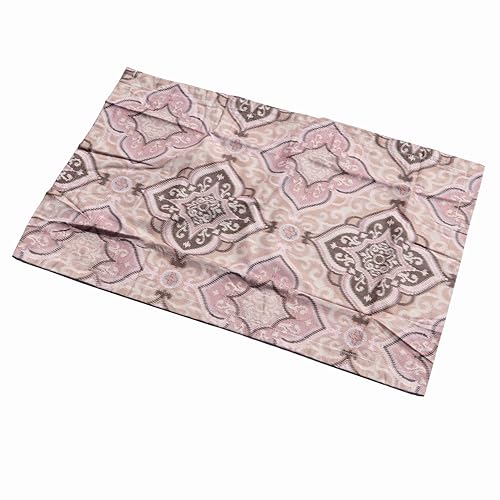 Image of Pure Source India Pure Cotton Elegance Bedding Set, Dreamy Cotton Comfort Double Bed Sheet with Pillow Covers (Rangoli Rose Brown)
