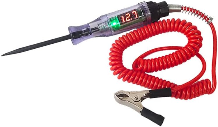 Probador de circuito de voltaje de camión de coche de 6 V 12 V 24 V DC pantalla digital sonda larga pluma bombilla herramientas de diagnóstico de