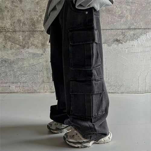 SANGTREE Boys' Cargo Jeans Elastic Waist Denim Baggy Pants, 2-12 Years4