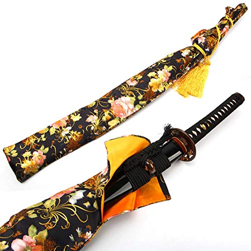 Seda Japonesa Katana Samurai Crisantemo Bolsa De Espada