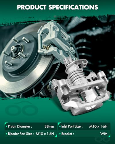 Image of SCITOO 18B5010 Rear Left Disc Brake Caliper w /Bracket Fit For Buick For Allure 2005-2009,For Chevrolet For Impala Limited 2014-2016,For Pontiac For Grand Prix 2004-2008, Single Piston