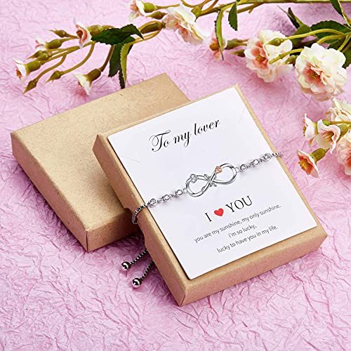 Desimtion Gifts For Teen Girls,Infinity Rose Bracelets For Women Daughter Granddaughter Teenage, Birthday Mothers Day Jewelry Trendy Stuff Gifts For 14 15 16 17 18 19 20 21 Year Old Idea #TOP5