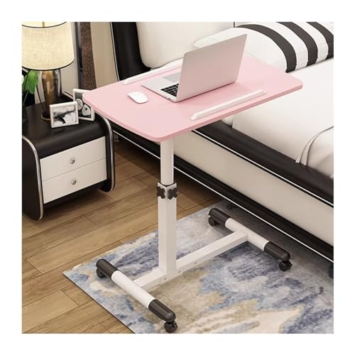 QUSYZD Escritorio móvil de pie, Escritorio para Dormitorio, Escritorio Sencillo, Escritorio para computadora en casa, Mesa de Noche móvil, Mesa pequeña Ajustable, escritori,
