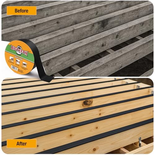 Image of BIGTEETH Butyl Joist Tape for Decking Waterproof 2 inch x 49 Feet | Deck Joist Tape, Self-adhensive Flashing Tape for Wood Anti-Corrosion,High temperature resistance, UV resistance