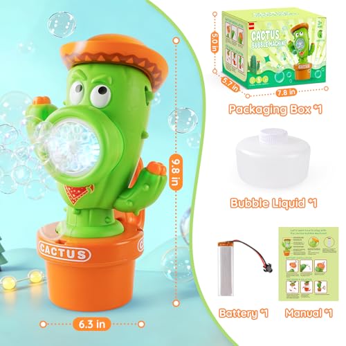 29% Off Cactus Bubble Machine – Fun for Kids - Image 5