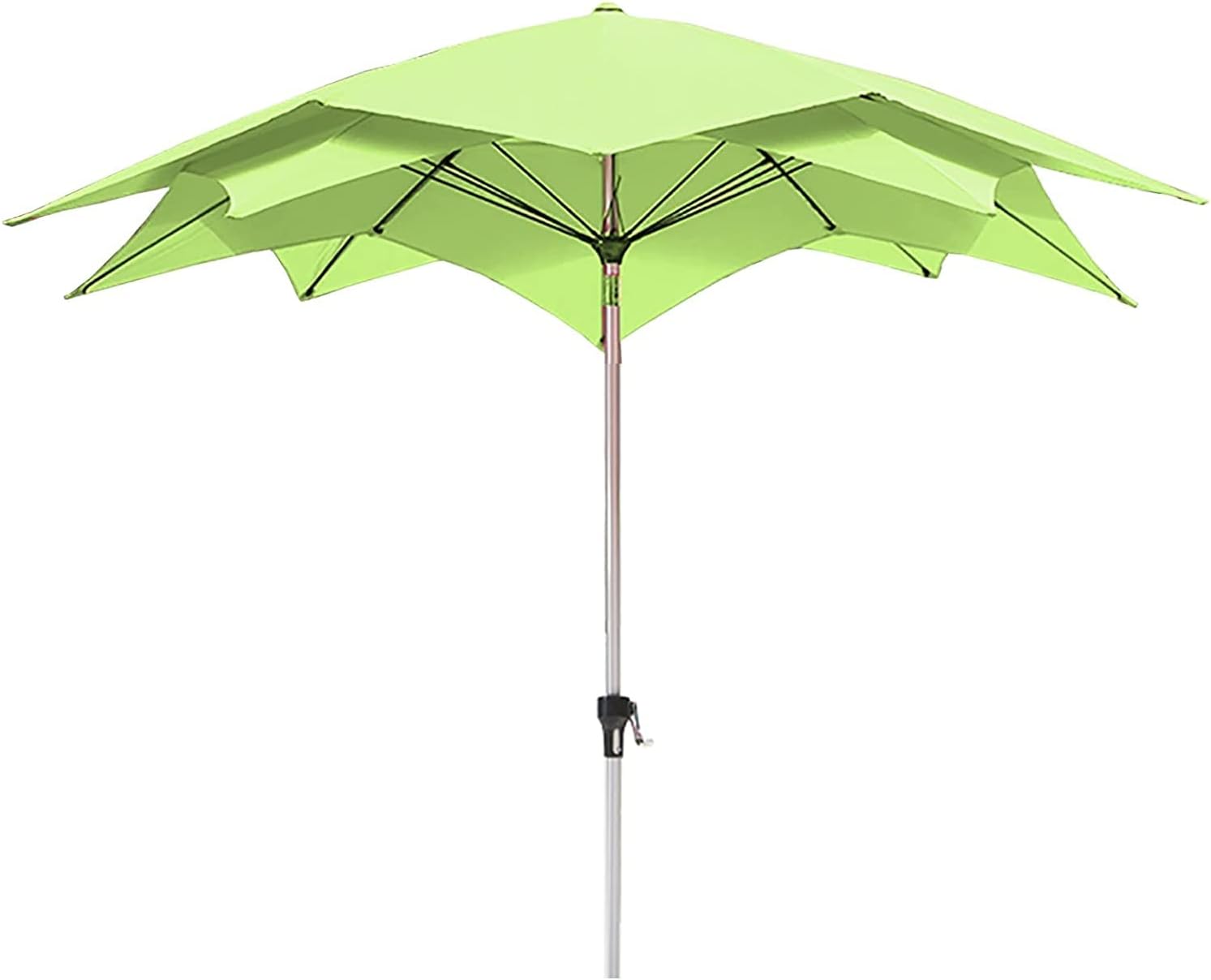 10FT Patio Umbrella with Crank Tilt Water Tank Base Free Standing Large Garden Parasol Table Umbrella for Outdoor Patio Beach Pool Deck