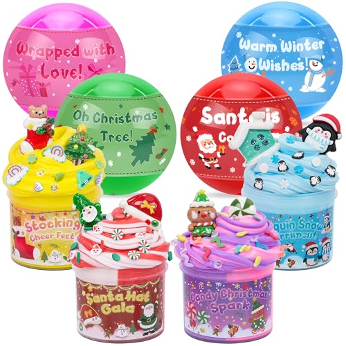 4 Pack Christmas Slime Balls with Charms - image 1