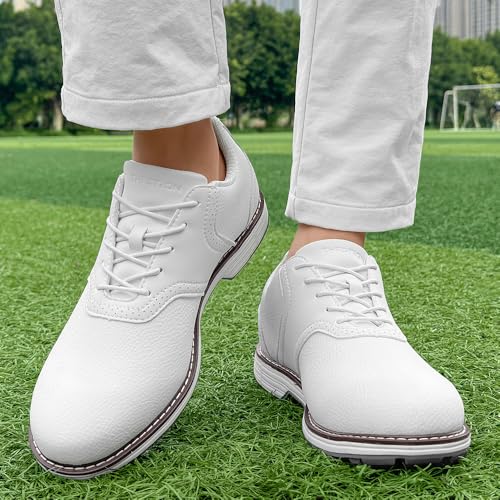 Image of Golf Shoes Men Spikes Classic Golf Footwears Male Walking Sneakers for Golfers Size 7-14