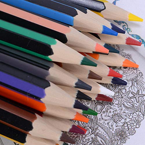 Buntstifte, weiche Wachsbasierte Kerne Aquarellstifte für Zeichnen, Kunst, Skizzieren, Schattieren & Färben, lebendige Künstlerstifte für Anfänger in Blechbox (72 Stück)