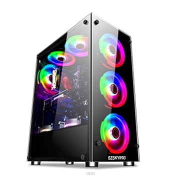 GABINETE GAMER VIDRO USB3.0 XWAY 01150 COM 8 FANS RGB Cor:Preto