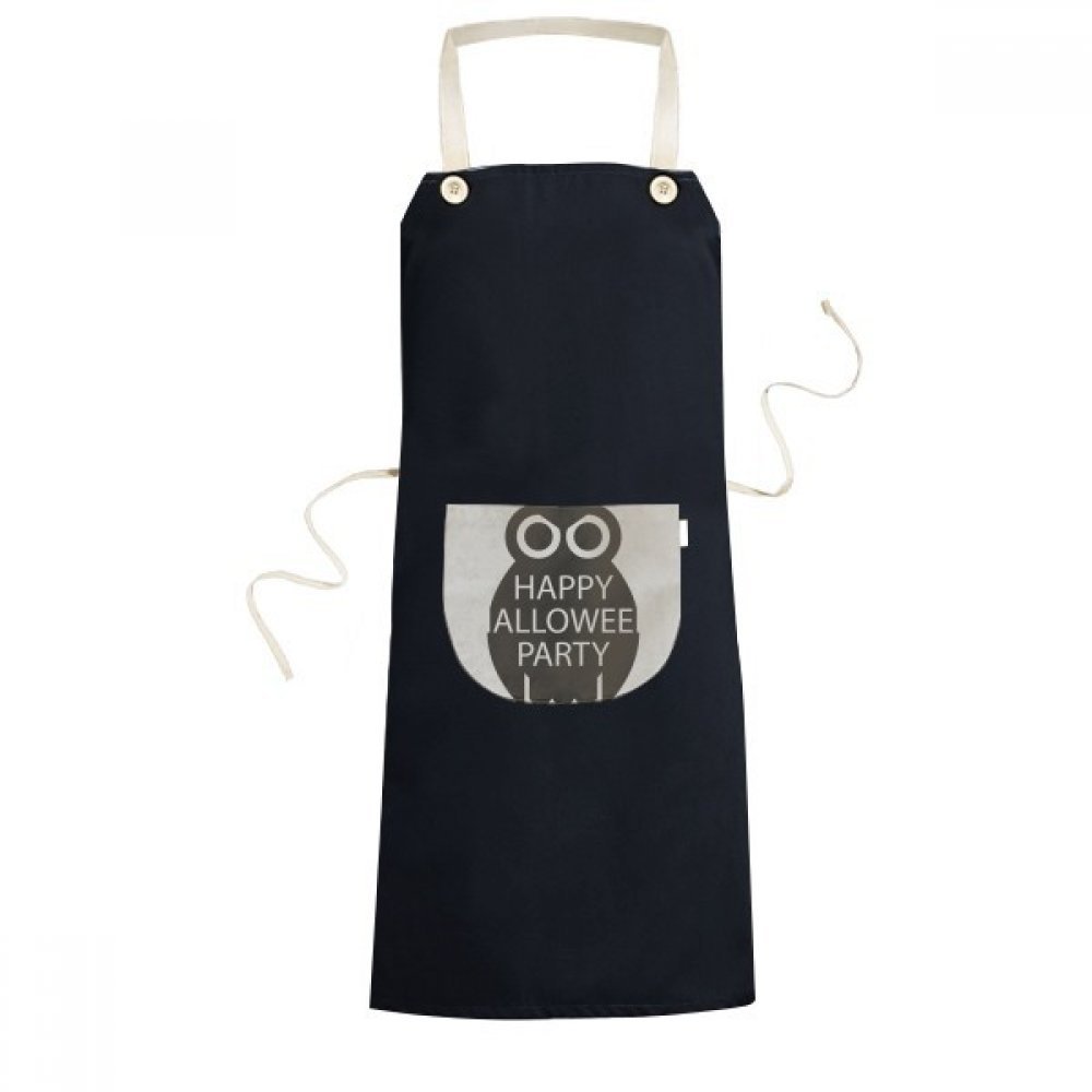 Tablier de cuisine chat d'Halloween noir avec poche | DIYthinker 70x67cm