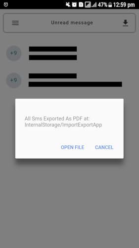 Sms Export to PDF