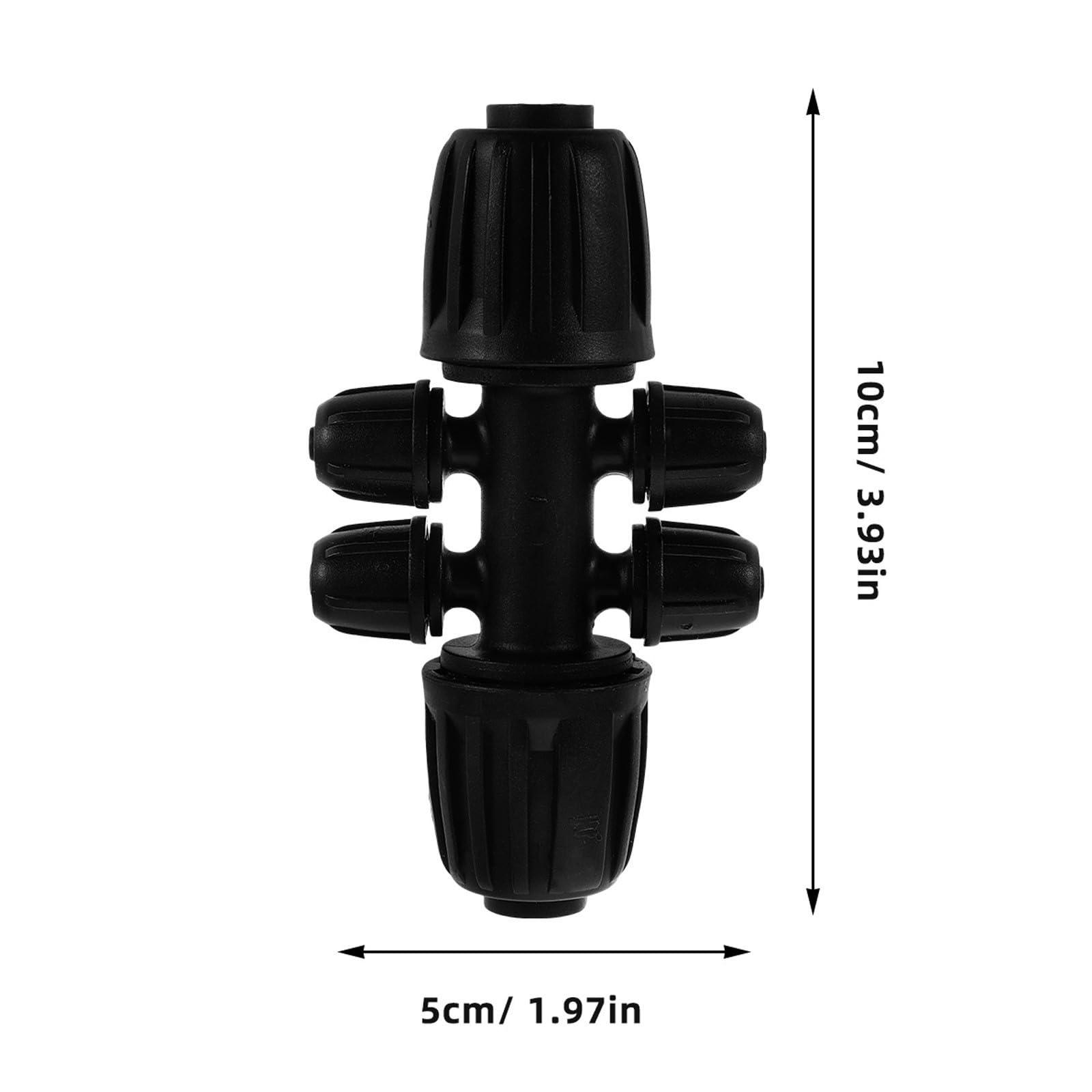 24 Piezas Conector de Púas para Riego por Goteo de 6 Vías PE