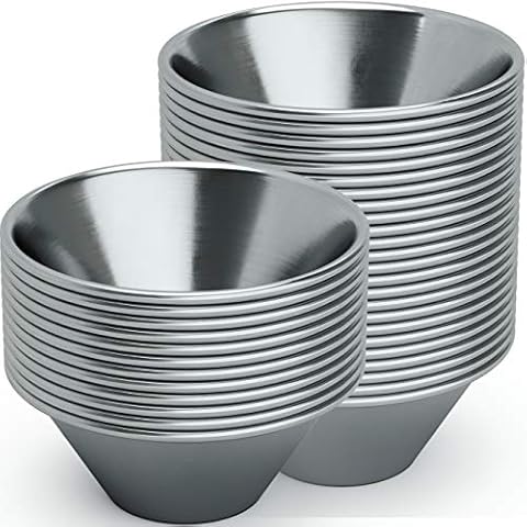 36-Pack Stainless Steel Sauce Cups Cover