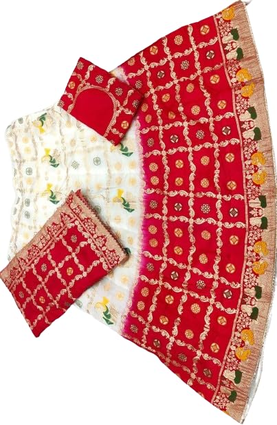 pareek collection ANJU SAREE Center Lehenga Choli Patola Print with Foil Work With Unstitched Blouse(AKS-01)-picture-11