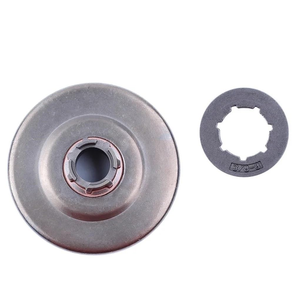 Kit de tambor de embrague 3/8 8T con llanta de piñón for motosierras Hus 272, 272XP, 268, 266, 66 y 61, Motosierra Gasolina 501831504, 50