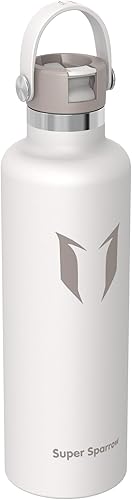 Miniatura 98 de Super Sparrow Botella de Agua Aislada - 17 Oz / 25 Oz / 34 Oz - Frasco FlipFlow de Boca Estándar - Libre de BPA, Botella a Prueba de Fugas - azul