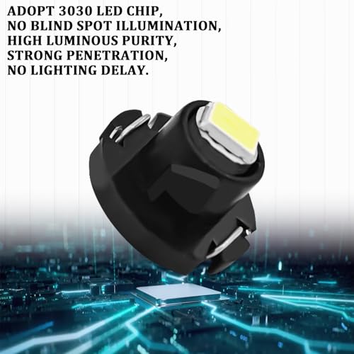 10 Bombillas LED T4.2 para Interior de Auto, Luz Blanca miniatura 4