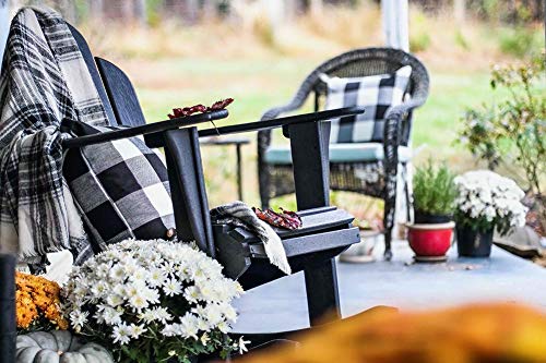 4Th Emotion BLK-WHT-TWO Set Of 2 Farmhouse Buffalo Check Plaid Throw Pillow Covers Cushion Case Polyester Linen thumb #5