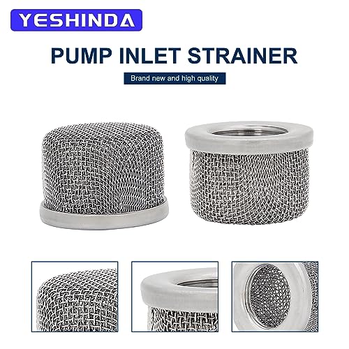 Image of 2PCS 181-072 or 181072 Inlet Filter 1 inch NPT Thread Double Screen Fit for Airless Paint Spray Guns 795 1095 1595 Ultra 1500 1000 750 333 433 gmax 3900 5900 Suction Hose