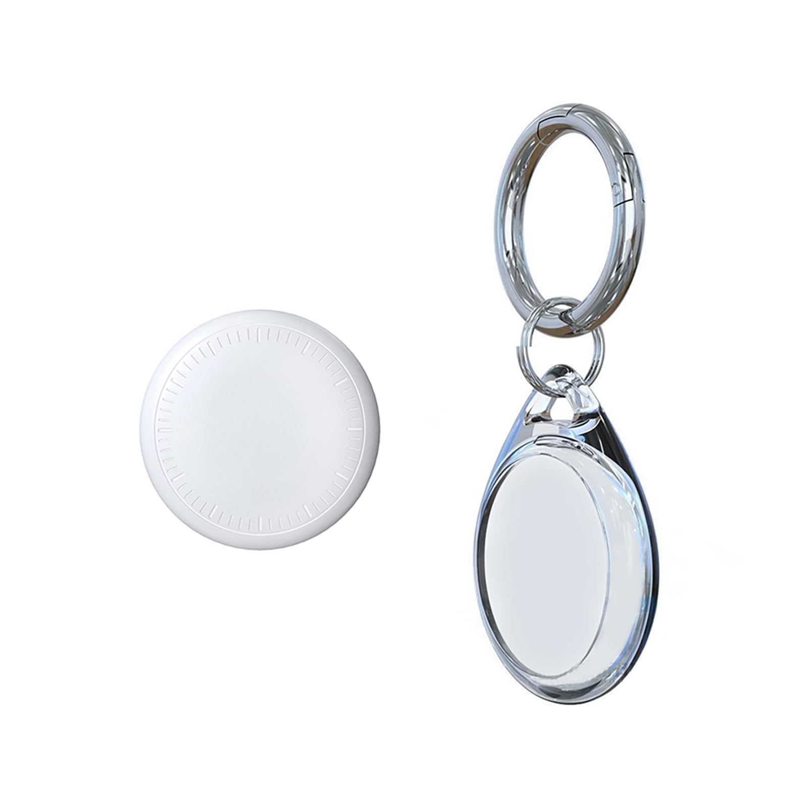 (Android Only) Google Certified Android Tracker, Key Tracking Tag, Item Finder and Wallet Tracker, Works with Google Find My Device App, Smart Tracker Tag for Keys, Luggage, Wallets, Pets (White)