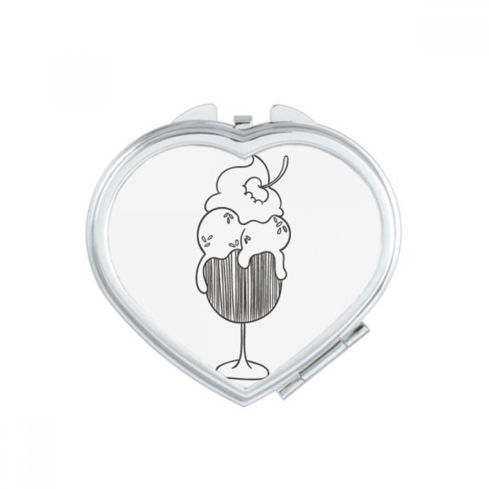 Miroir de poche crème glacée, l'accessoire compact pour vos retouches quotidiennes