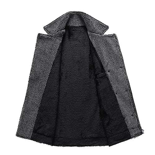 Chaqueta de cuero sintético para hombre, cálida y de corte ajustado miniatura 3