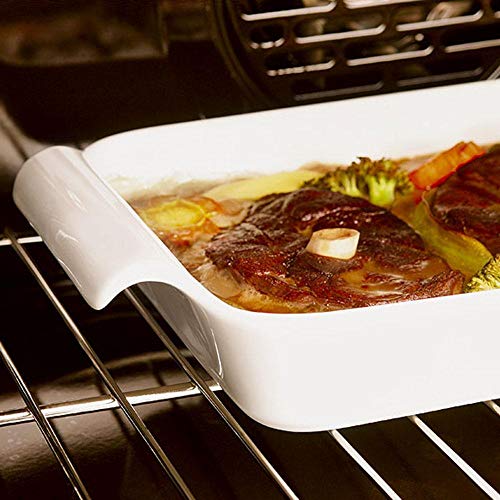 1 Travessa Retangular Funda Oxford Cookware Refratárias Branco 45X24.5X8.5Cm
