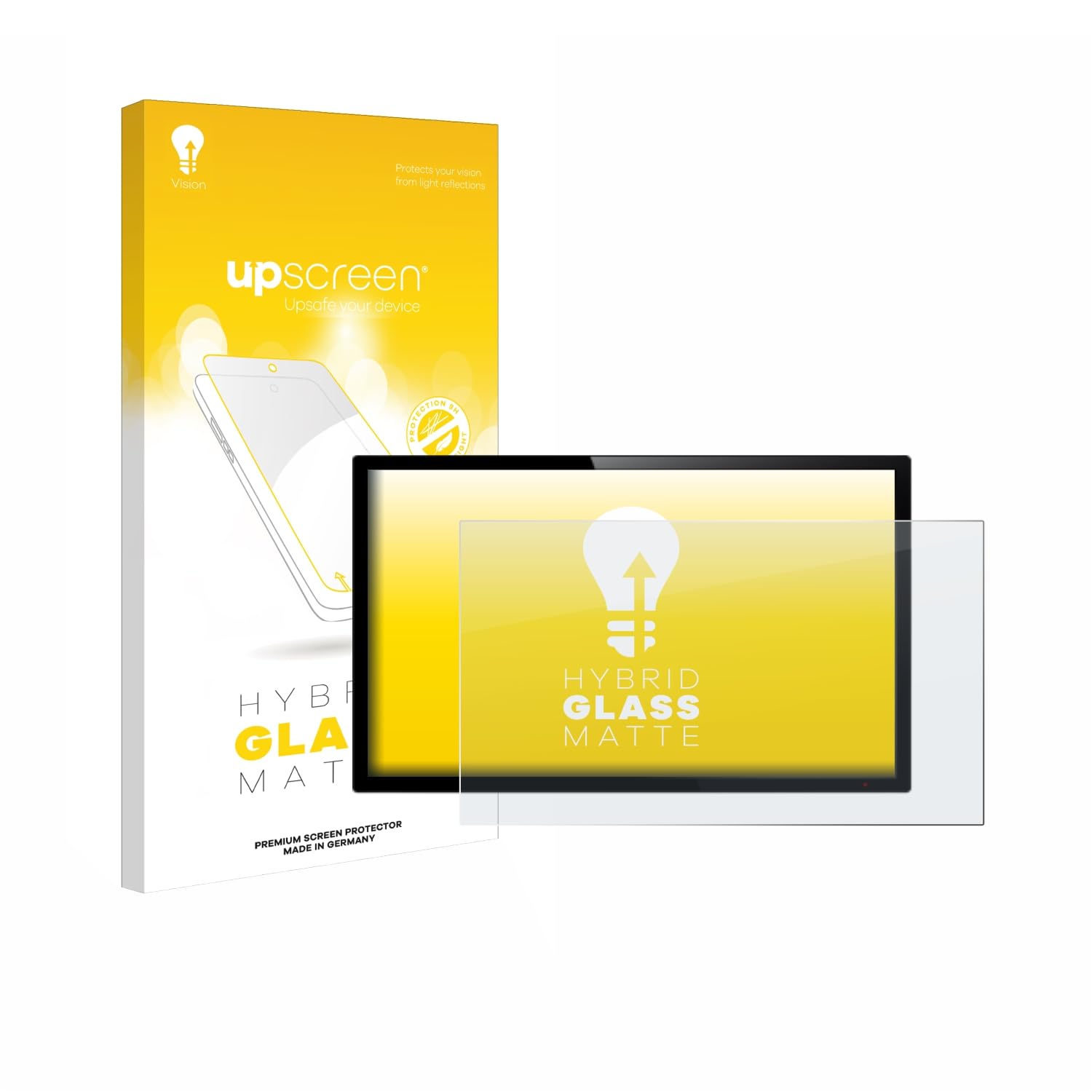 upscreen Entspiegelungs-Schutzglas für Touch-Panel PCs mit 21,5 Zoll (477 x 268 mm, 16:9) Schutzfolie Glas Matt [Extrem Kratzfest 9H, Anti-Reflex, Anti-Fingerprint]